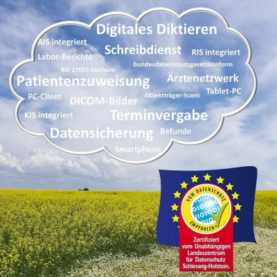 DictaTeam startet Initiative für Bundesdatenschutzgesetz-konforme Diktat- und Dokumenten-Ablage in der Cloud Bild: DictaTeam startet Initiative für Bundesdatenschutzgesetz-konforme Diktat- und Dokumenten-Ablage in der Cloud