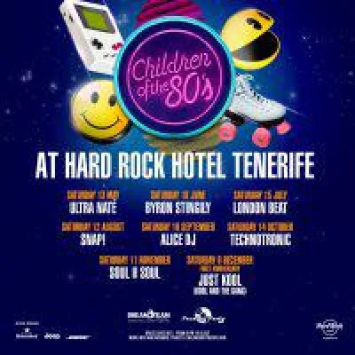 Hard Rock Hotel Tenerife bestätigt die Künstler für die restlichen "Children of the 80s"-Parties 2017 Bild: Hard Rock Hotel Tenerife bestätigt die Künstler für die restlichen "Children of the 80s"-Parties 2017