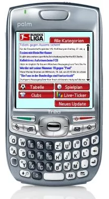 Bild: Bundesliga Mobil - jetzt auch für Palm OS
