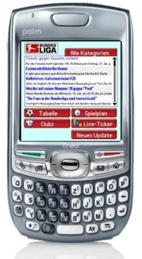 Bundesliga Mobil - jetzt auch für Palm OS Bild: Bundesliga Mobil - jetzt auch für Palm OS
