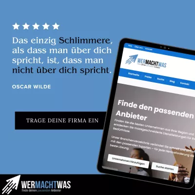 Bild: Das neue Firmenverzeichnis, das lokale Unternehmen sichtbar macht
