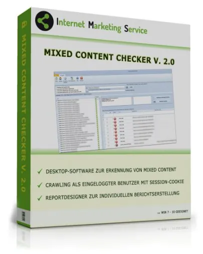 Bild: Unsichere Websites entlarvt der Mixed Content Checker 2.0 von Internet Marketing Service