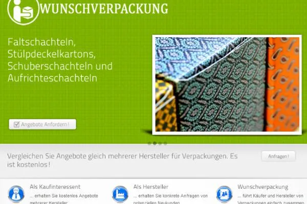 Individuelle Verpackungen: Wunschverpackung.de bringt Interessenten und Hersteller zusammen Bild: Individuelle Verpackungen: Wunschverpackung.de bringt Interessenten und Hersteller zusammen
