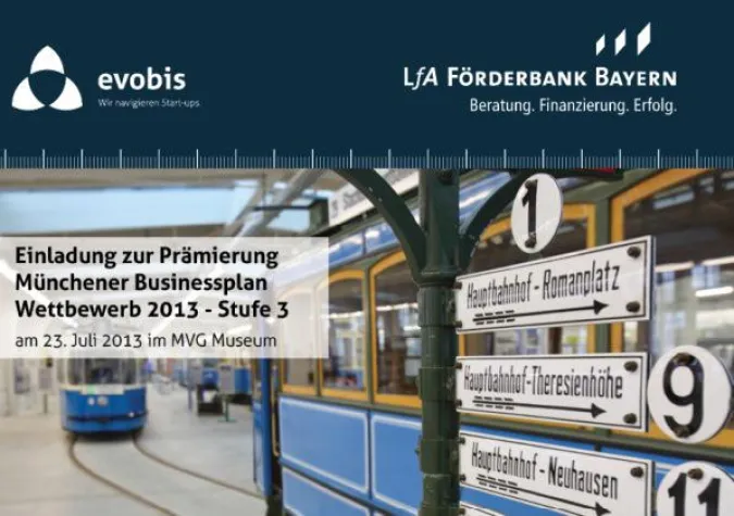 Bild: Prämierung Münchener Businessplan Wettbewerb 2013 am 23. Juli