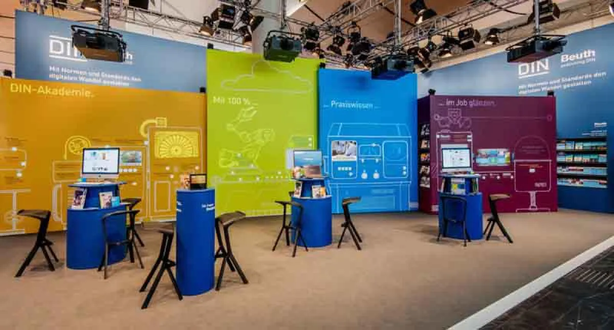 Auftritt von DIN auf der Hannover Messe 2018 (Foto: Christian Kruppa)