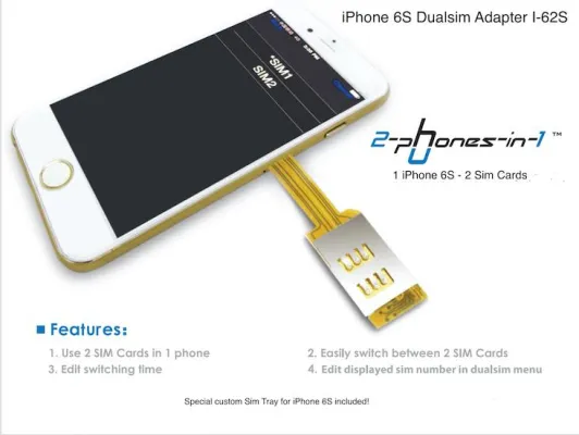 Bild: 2-phones-in-1™ stellen neuen Dualsim Adapter für iPhone 6S vor