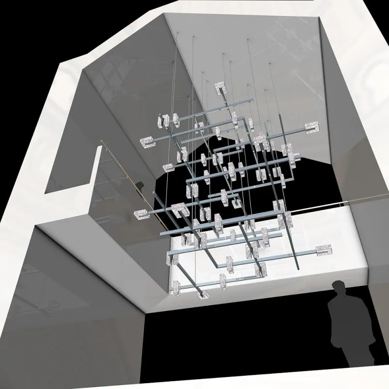 LED-Lichtelemente können auf ein Schienensystem aufgesetzt und frei bewegt werden. (c) Kny Design