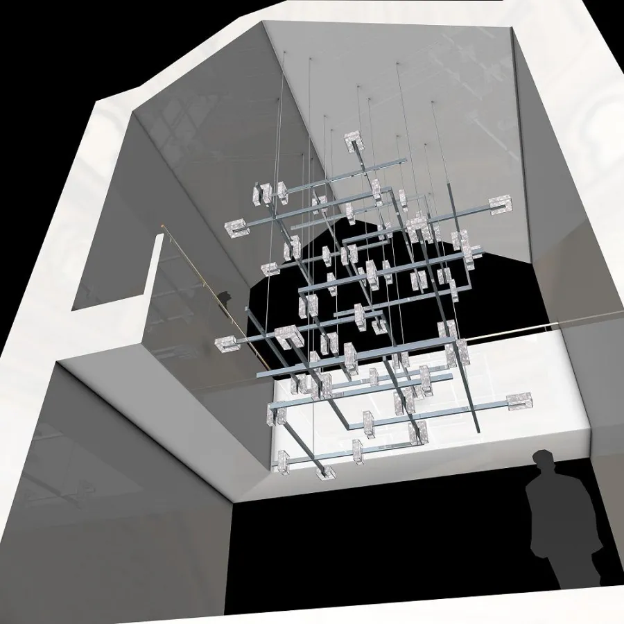 LED-Lichtelemente können auf ein Schienensystem aufgesetzt und frei bewegt werden. (c) Kny Design