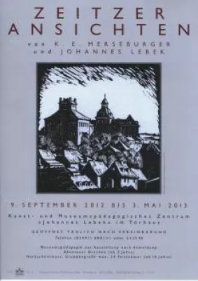 Bild: Vortrag in der Ausstellung "Zeitzer Ansichten von K.E. Merseburger und J. Lebek"