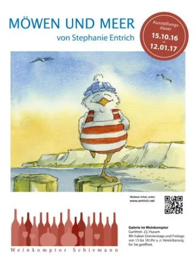 Bild: „Möwen und Meer” - Humorvolle Illustrationen von Stephanie Entrich