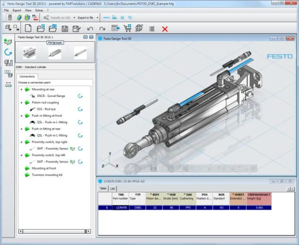 Die Festo AG & Co. KG veröffentlicht das Festo Design Tool 3D in Zusammenarbeit mit CADENAS.
