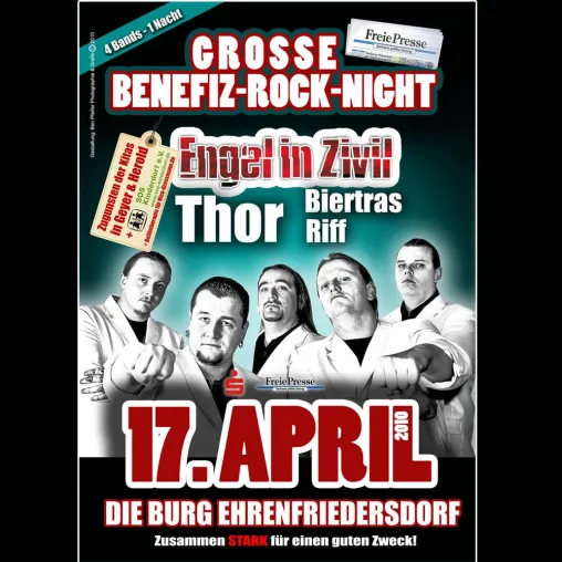 Noch nie da gewesene Spenden-Veranstaltung "Benefiz-Rock-Night" im Erzgebirge Bild: Noch nie da gewesene Spenden-Veranstaltung "Benefiz-Rock-Night" im Erzgebirge