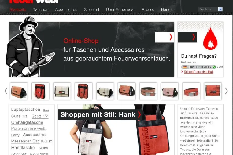 Bild: Schnell und individuell – feuerwear.de jetzt im neuen Online-Shop