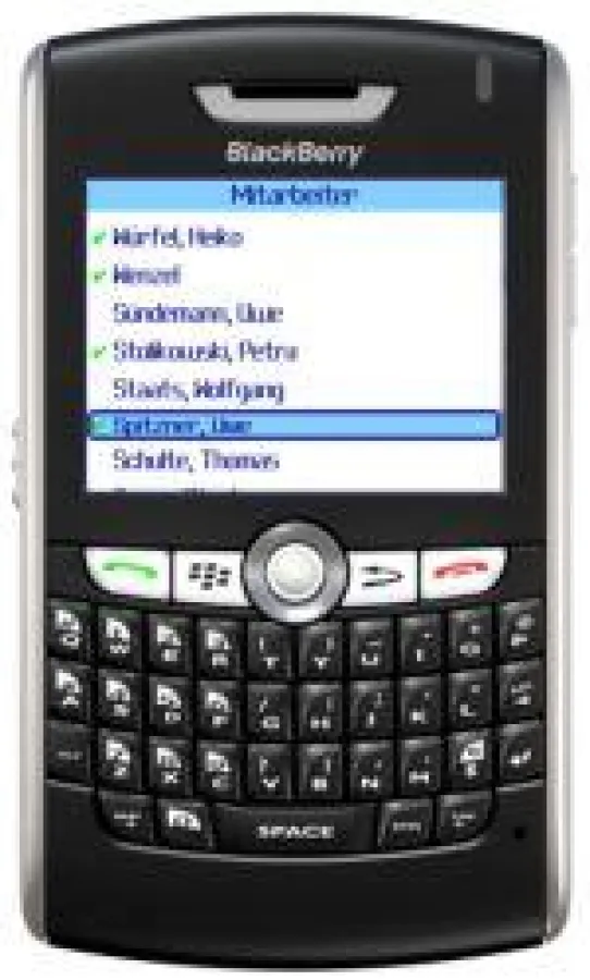 Mobile Zeiterfassung über das Blackberry