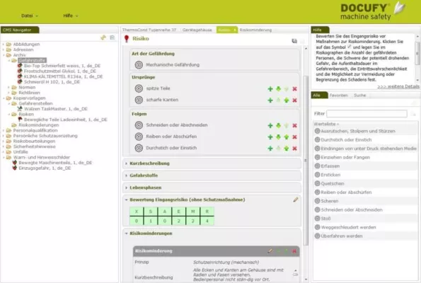 Bild: Maschinenrichtlinie einhalten: Mit „DOCUFY Machine Safety“ Risikobeurteilungen modular erstellen
