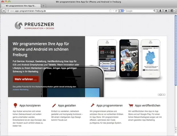Bild: App-Konzept, -Design und -Programmierung von Freiburger Werbeagentur