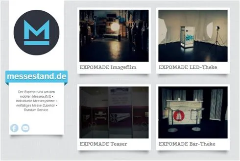 messestand.de – online auf allen Video Kanälen Bild: messestand.de – online auf allen Video Kanälen