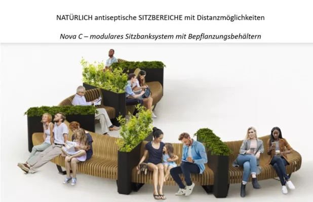 NATÜRLICH antiseptische SITZBEREICHE mit Distanzmöglichkeiten Bild: NATÜRLICH antiseptische SITZBEREICHE mit Distanzmöglichkeiten