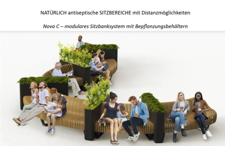 Bild: NATÜRLICH antiseptische SITZBEREICHE mit Distanzmöglichkeiten