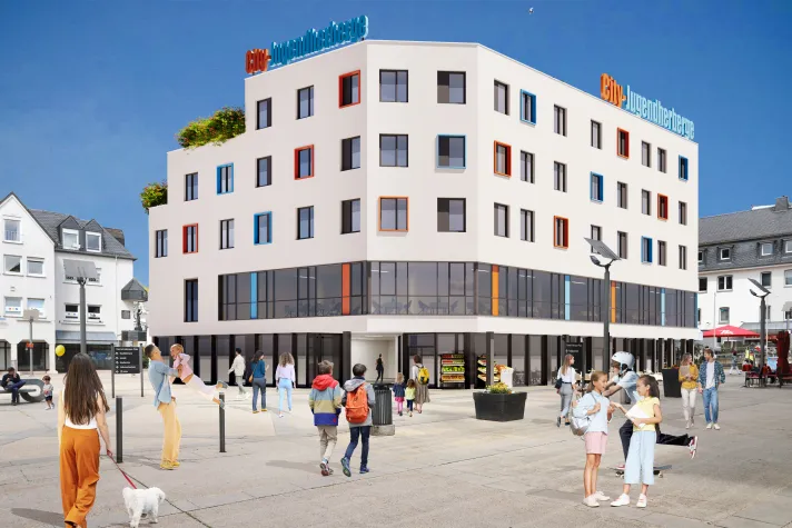 Vom Rathaus zur City-Jugendherberge Bild: Vom Rathaus zur City-Jugendherberge