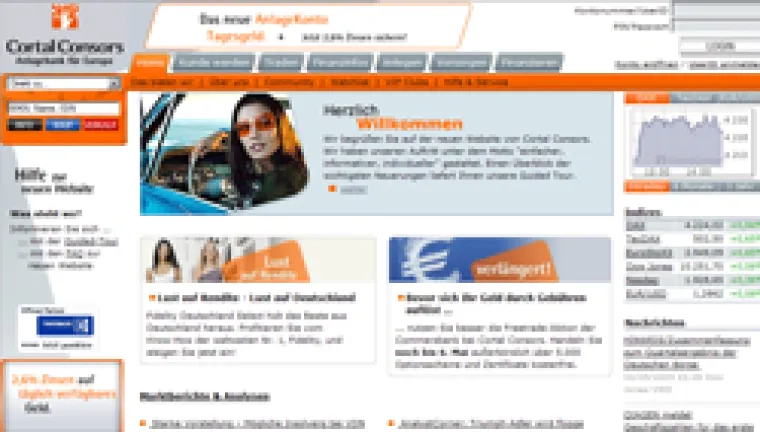 Bild: Cortal Consors relauncht deutsches Portal mit abaXX