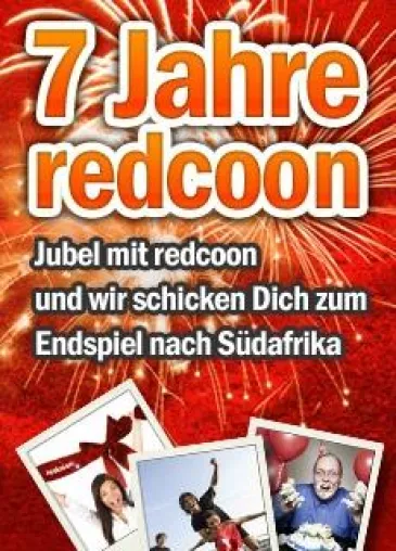 Bild: redcoon.de feiert 7. Geburtstag – großer Foto-Contest – Reise zum Endspiel nach Südafrika zu gewinnen