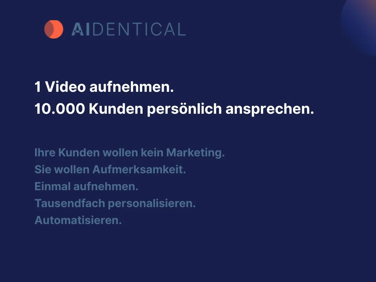Personalisierte und automatisierte Videokommunikation mit KI Avataren
