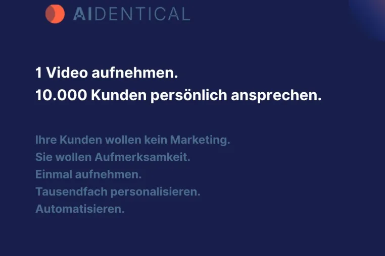 Bild: AIdentical automatisiert personalisierte Kundenansprache: Drei neue Lösungen für Vertrieb und Service