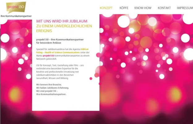 Bild: Köhl et Feling Health et Science Communications entwickelt neue Marke projekt150™