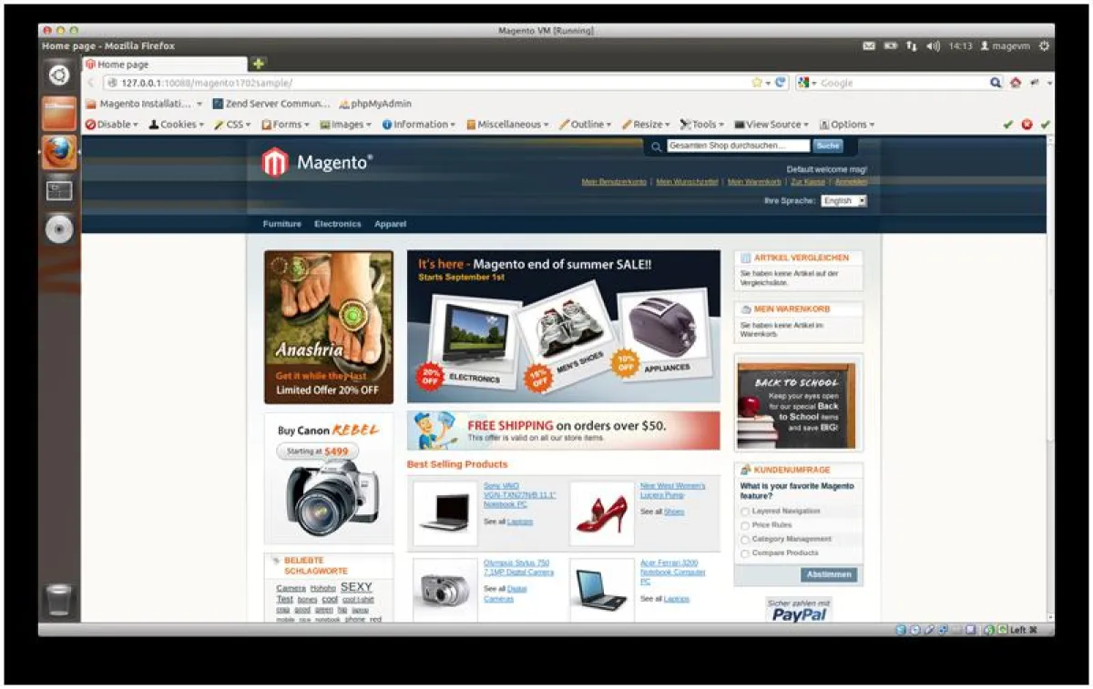 Die MagentoVM basiert auf Ubuntu