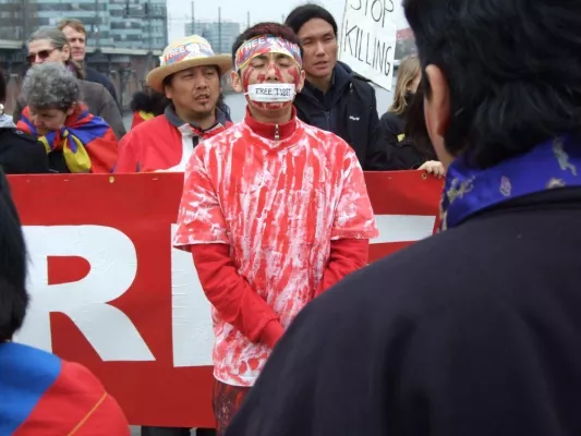 Bild: Tibet-Mahnwachen in Berlin