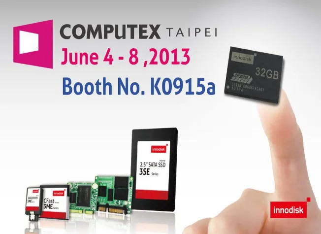 Bild: Innodisk zeigt auf der Computex 2013 die kleinste SSD der Embedded-Industrie - die nanoSSD