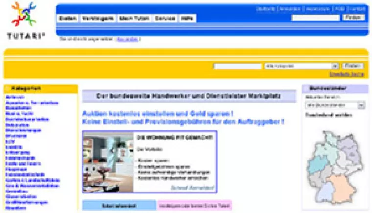 Mit Tutari per Mausklick zum Handwerker Bild: Mit Tutari per Mausklick zum Handwerker