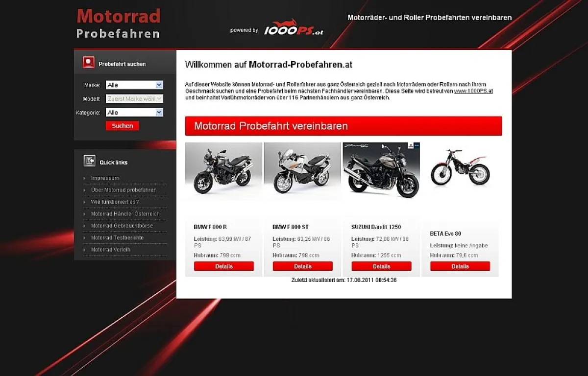 Screenshot www.motorrad-probefahren.at