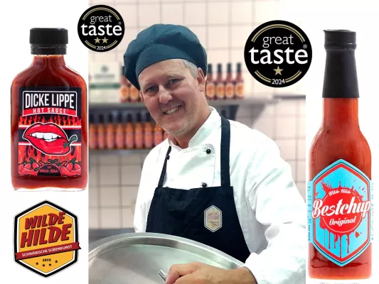 Bild: Schwäbische Soßenkunst Wilde Hilde gewinnt zwei Auszeichnungen bei den internationalen Great Taste Awards.