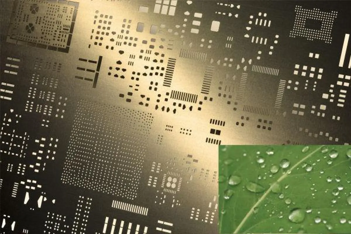 Nanobeschichtete Schablone