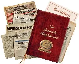 Bild: Der Historia Verlag jetzt mit speziellem Business-Kunden-Angebot: Alte Original-Zeitungen und vieles mehr...
