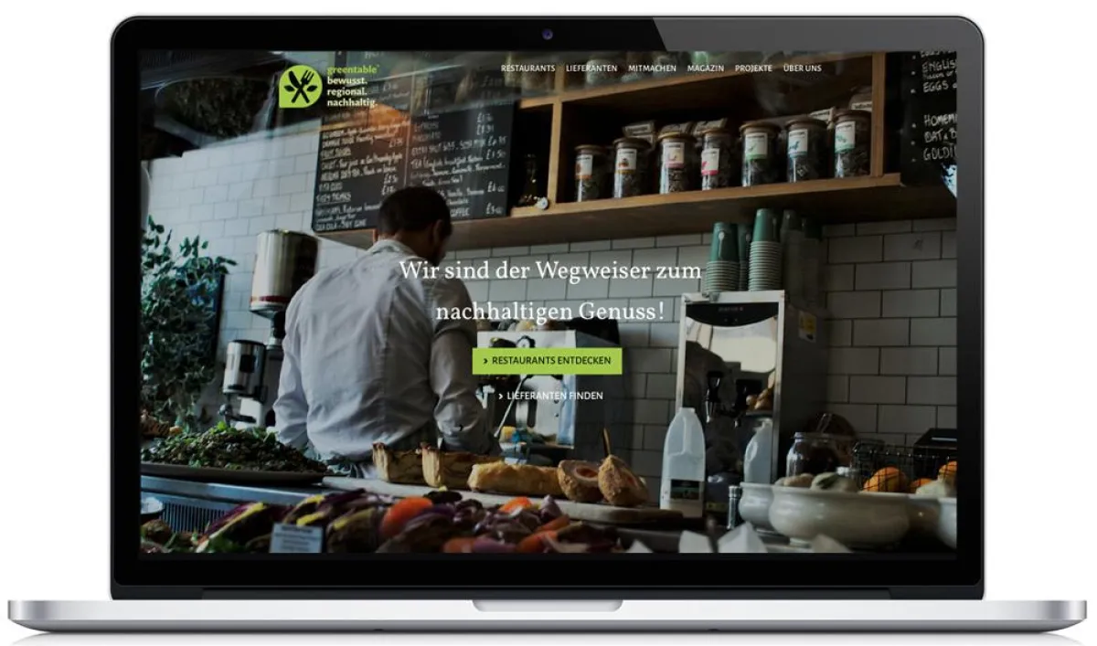 Screenshot greentable.de
