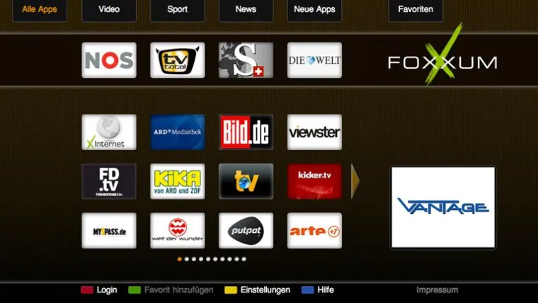 Bild: Vantage Hybridserie jetzt mit erweitertem FOXXUM Smart TV-Portal