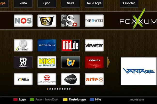 Vantage Hybridserie jetzt mit erweitertem FOXXUM Smart TV-Portal Bild: Vantage Hybridserie jetzt mit erweitertem FOXXUM Smart TV-Portal