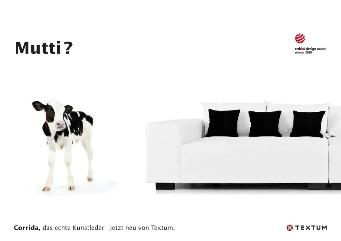 Plakatmotiv zum neuen, besonders realistischem Kunstleder