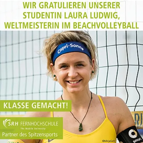 Bild: Studierende der SRH Fernhochschule holt WM-Gold im Beachvolleyball