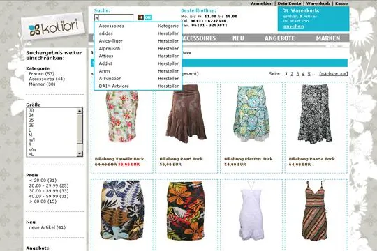 FACT-finder Such-Software wird durch NETFORMIC für kolibrishop.com implementiert Bild: FACT-finder Such-Software wird durch NETFORMIC für kolibrishop.com implementiert