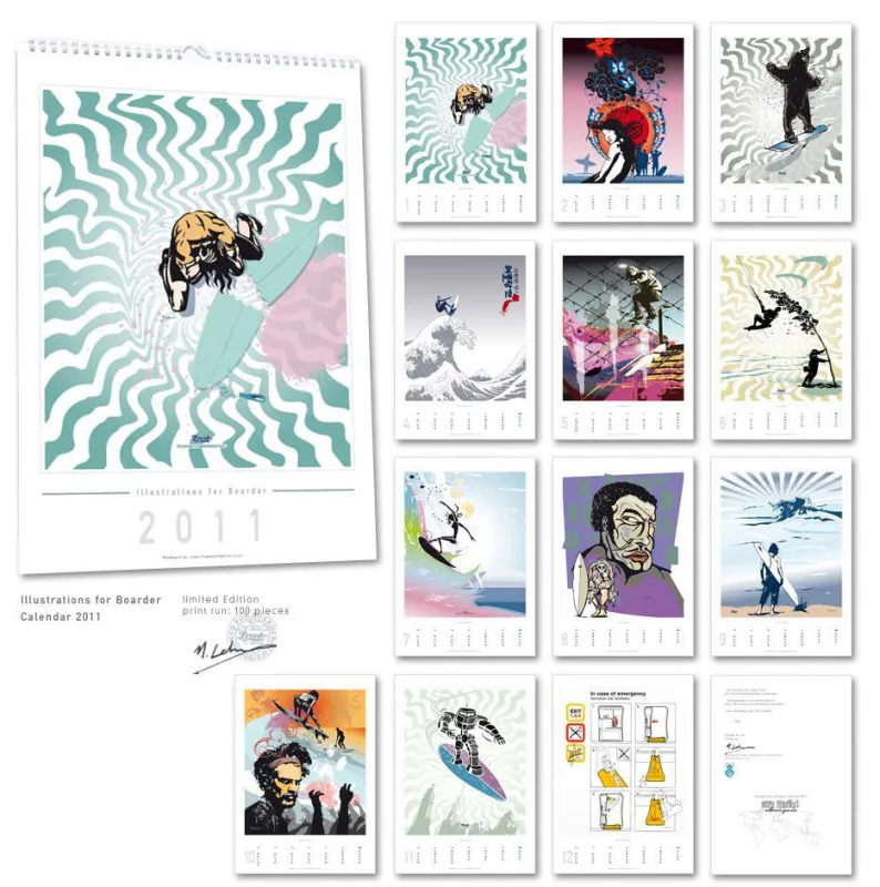Kalender 2011 für Boarderfreaks