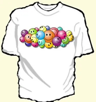 Bild: Eine neue Art von T-Shirts: Smileys werden in der Sonne farbig