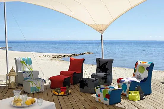Hier macht Sitzenbleiben Spaß - Bunter relax seat von markilux sorgt für fröhliche Sommerlaune Bild: Hier macht Sitzenbleiben Spaß - Bunter relax seat von markilux sorgt für fröhliche Sommerlaune
