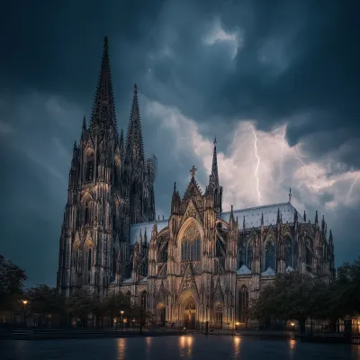 Bild: Kölner Dom installiert vollautomatisches Gewitter-Warnsystem zum Personenschutz