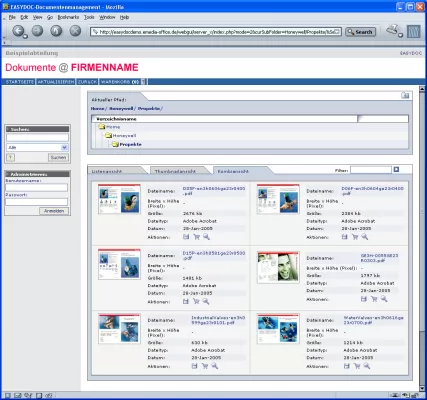EASY DOC - Branchenneutrales Dokumenten-Management-System zur Verwaltung von Dokumenten über Internet und Intranet Bild: EASY DOC - Branchenneutrales Dokumenten-Management-System zur Verwaltung von Dokumenten über Internet und Intranet