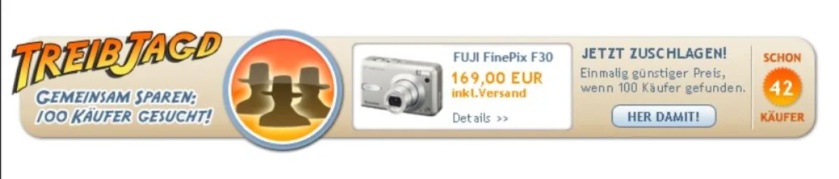 Dealjaeger.de: Treibjagd beginnt mit einer sagenhaft günstigen Fiju Finepix F30