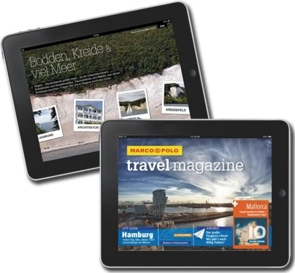 Screenshots vom neuen Marco Polo travelmagazine